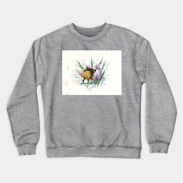 bumble bee breakfast Crewneck Sweatshirt by Jordan Oliver Art